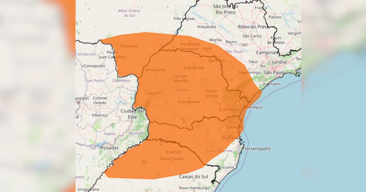 Ciclone extratropical deve atingir Santa Catarina neste fim de semana