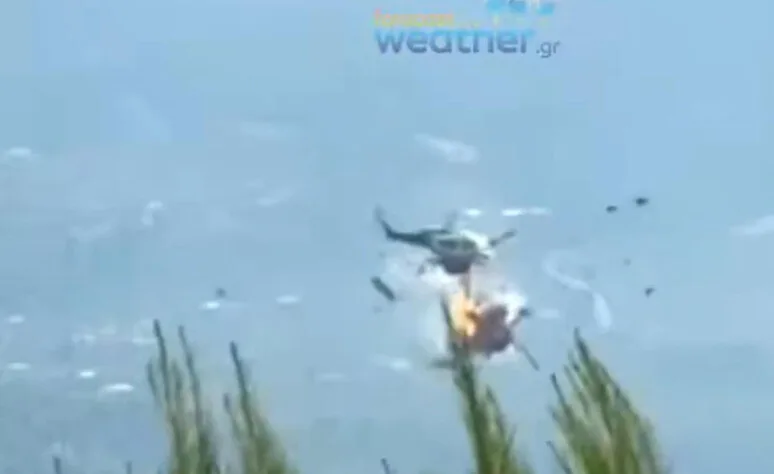 Colisão de helicópteros deixa dois mortos durante combate a incêndio na Grécia