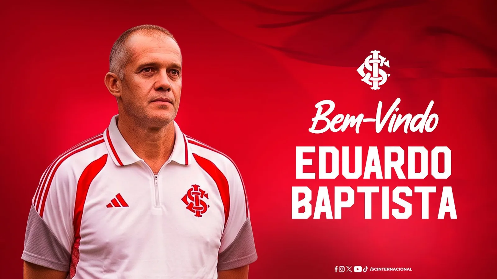 Internacional anuncia Eduardo Baptista como técnico para a reta final do Brasileirão