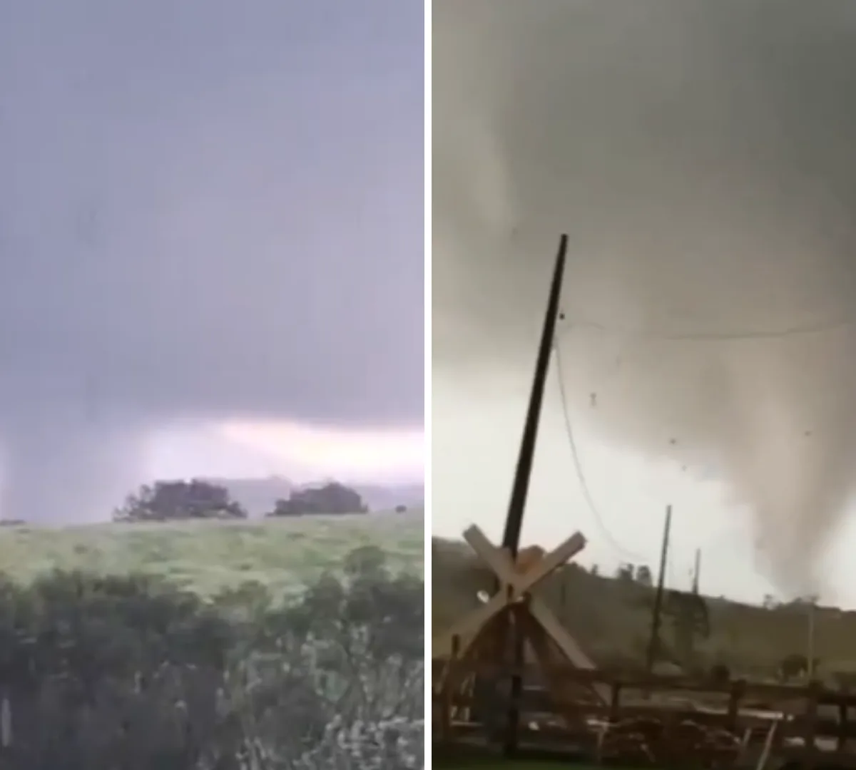 Tornado atinge Piraí do Sul (PR) e deixa 20 famílias desalojadas